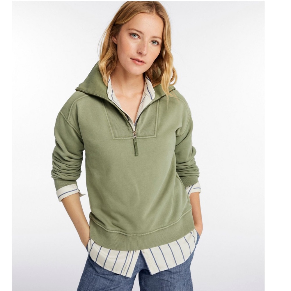 L.L. Bean Sunwashed Sweats - Quarter Zip - Sz XS